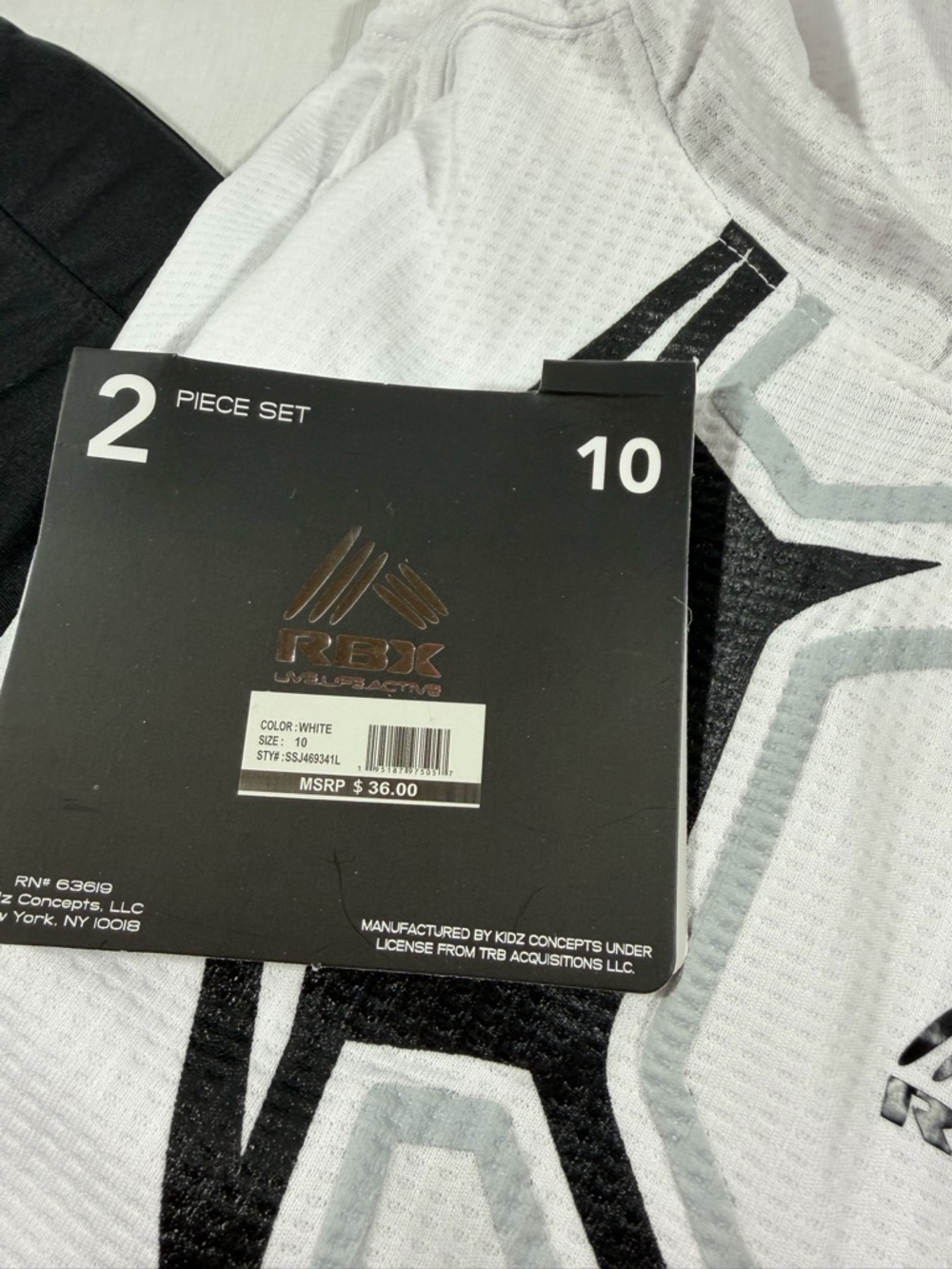 RBX White and Black Soccer Hoodie & Pants Set - Picture 4 of 4
